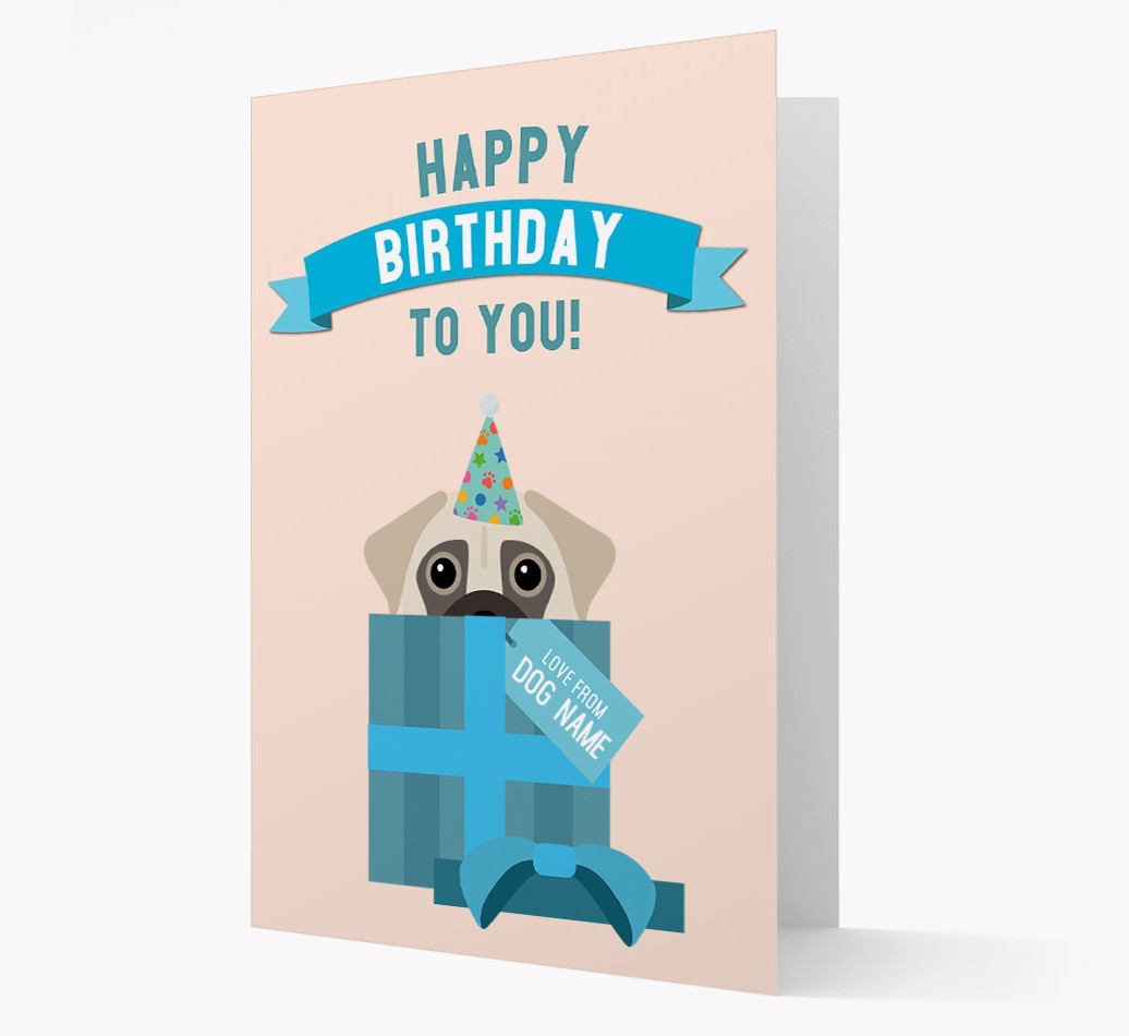 Personalised 'Happy Birthday to you! Love {dogsName}' Card