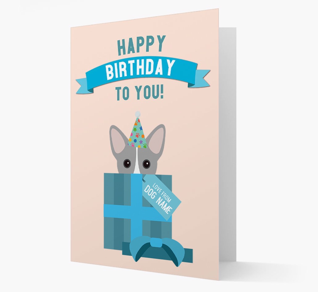 Personalised 'Happy Birthday to you! Love {dogsName}' Card