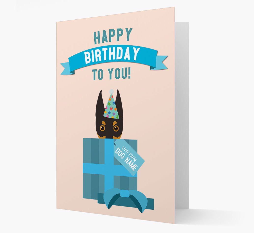 Personalised 'Happy Birthday to you! Love {dogsName}' Card