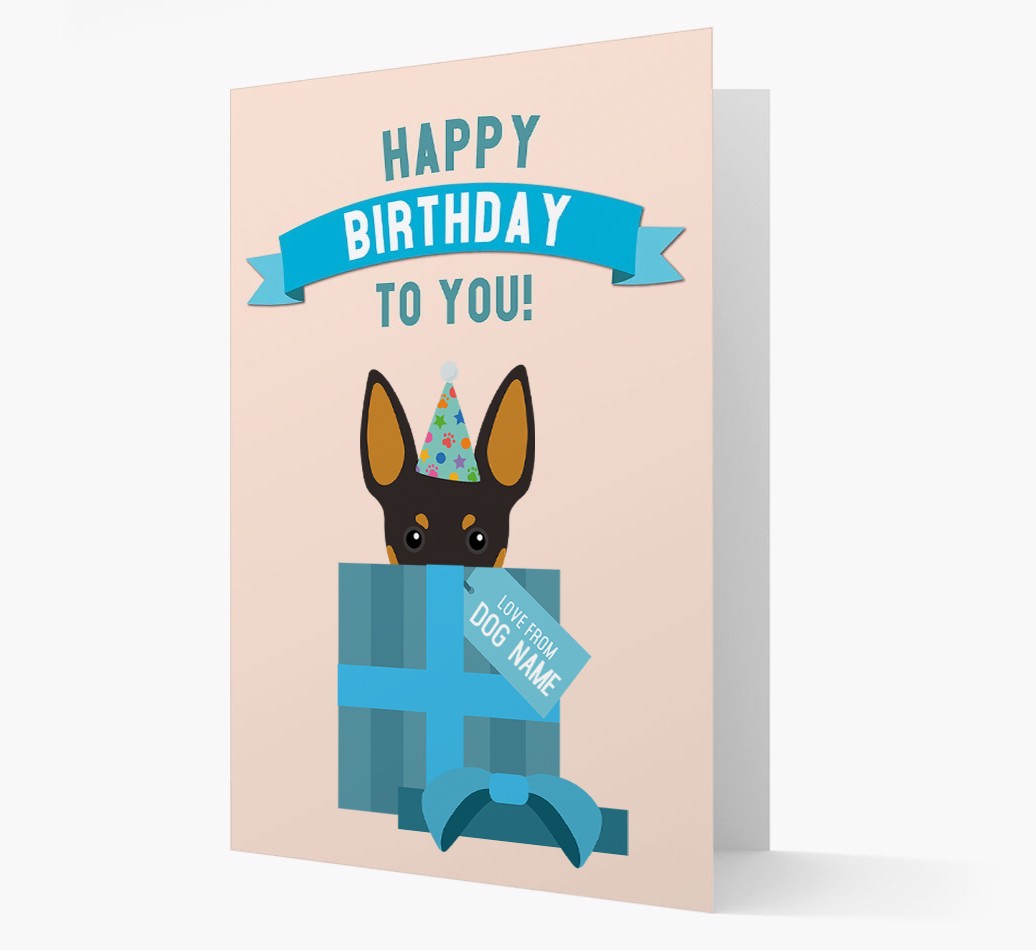 Personalised 'Happy Birthday to you! Love {dogsName}' Card