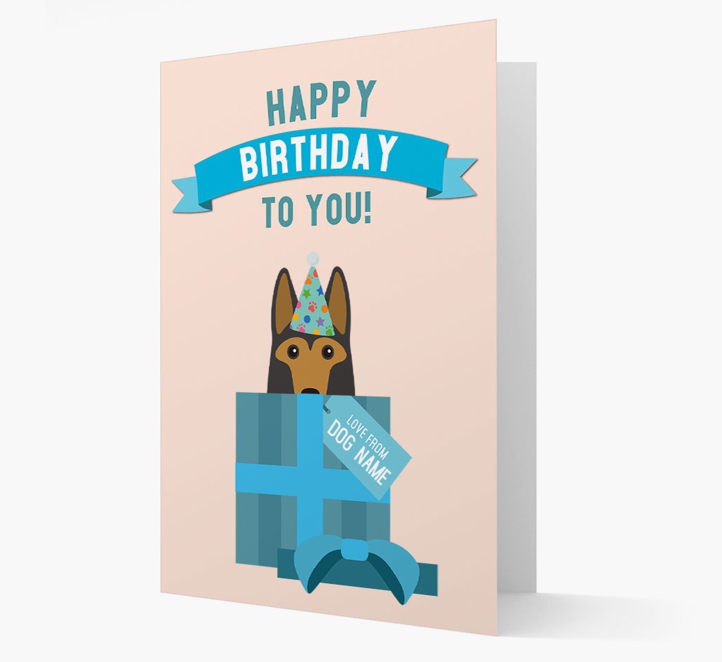 Personalised 'Happy Birthday to you! Love {dogsName}' Card