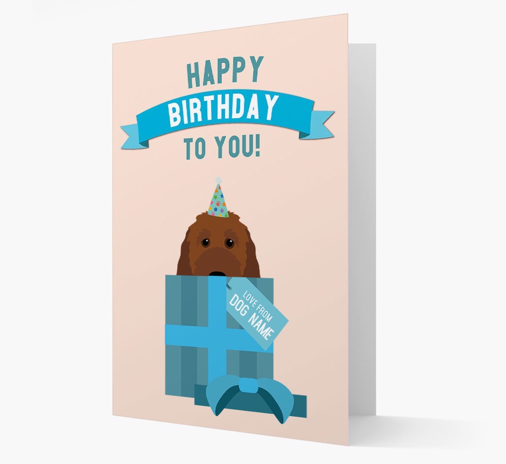 Personalised 'Happy Birthday to you! Love {dogsName}' Card
