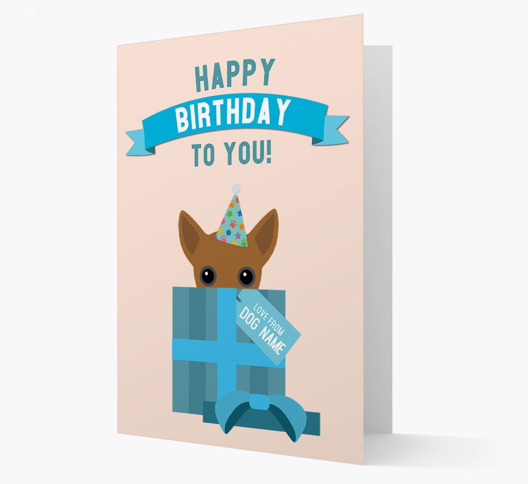 Personalised 'Happy Birthday to you! Love {dogsName}' Card