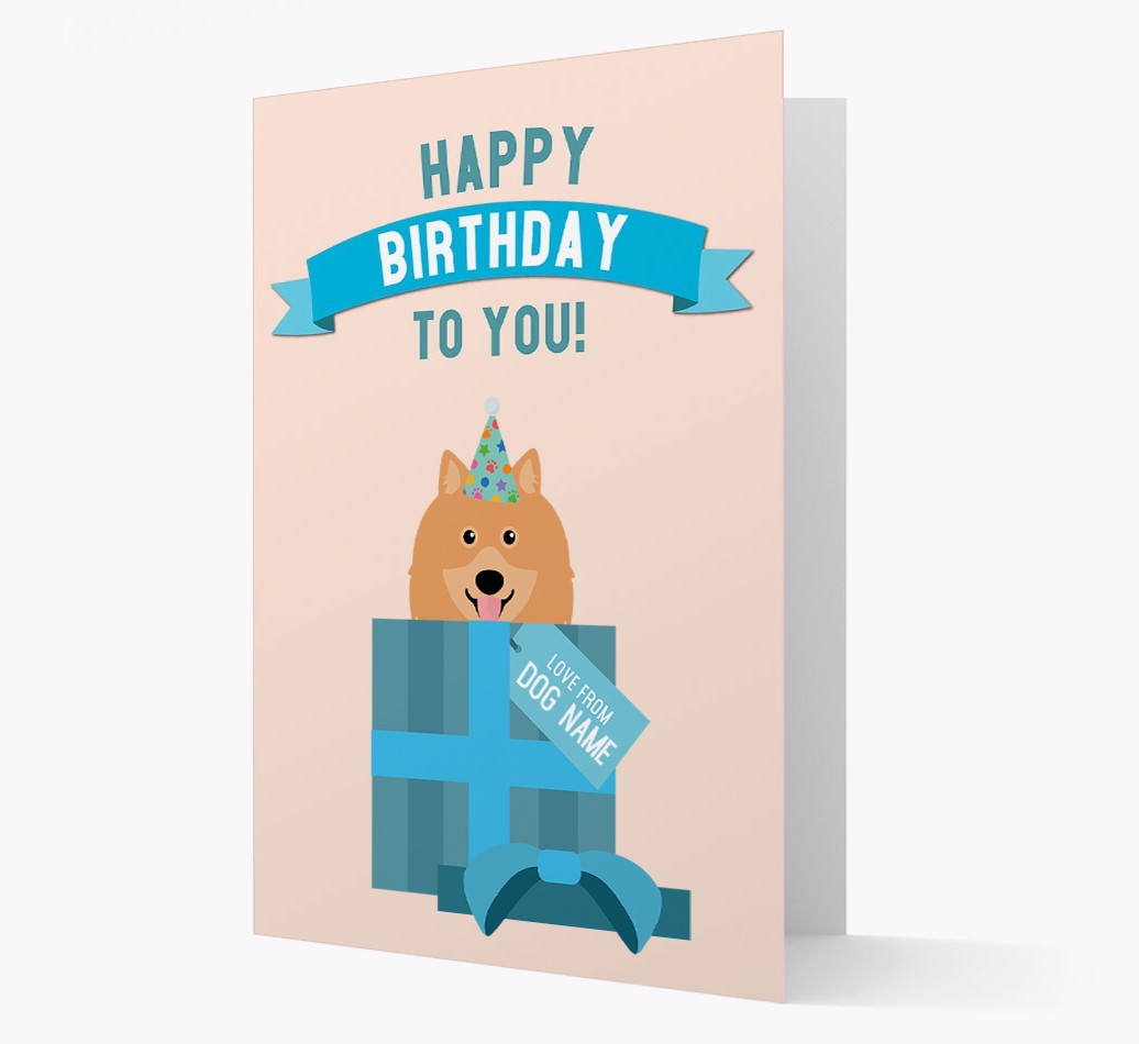 Personalised 'Happy Birthday to you! Love {dogsName}' Card