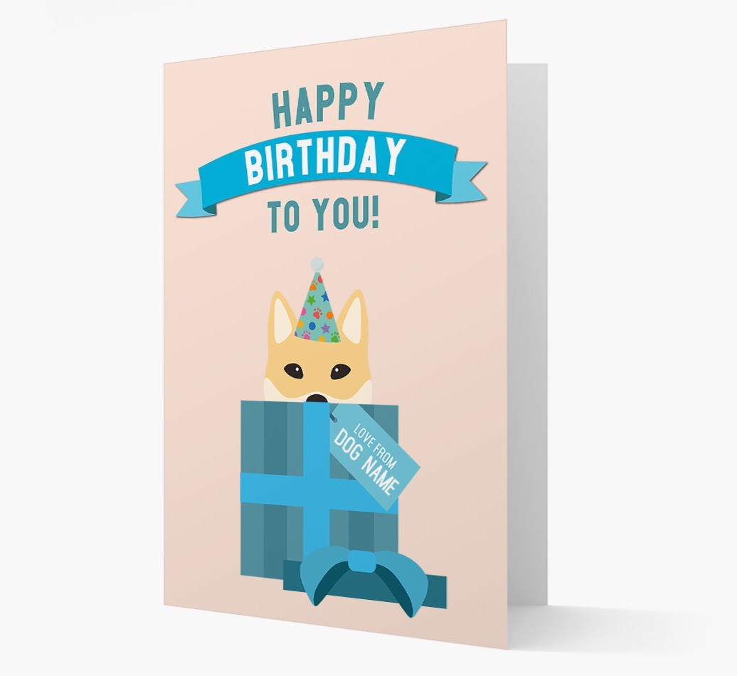 Personalised 'Happy Birthday to you! Love {dogsName}' Card