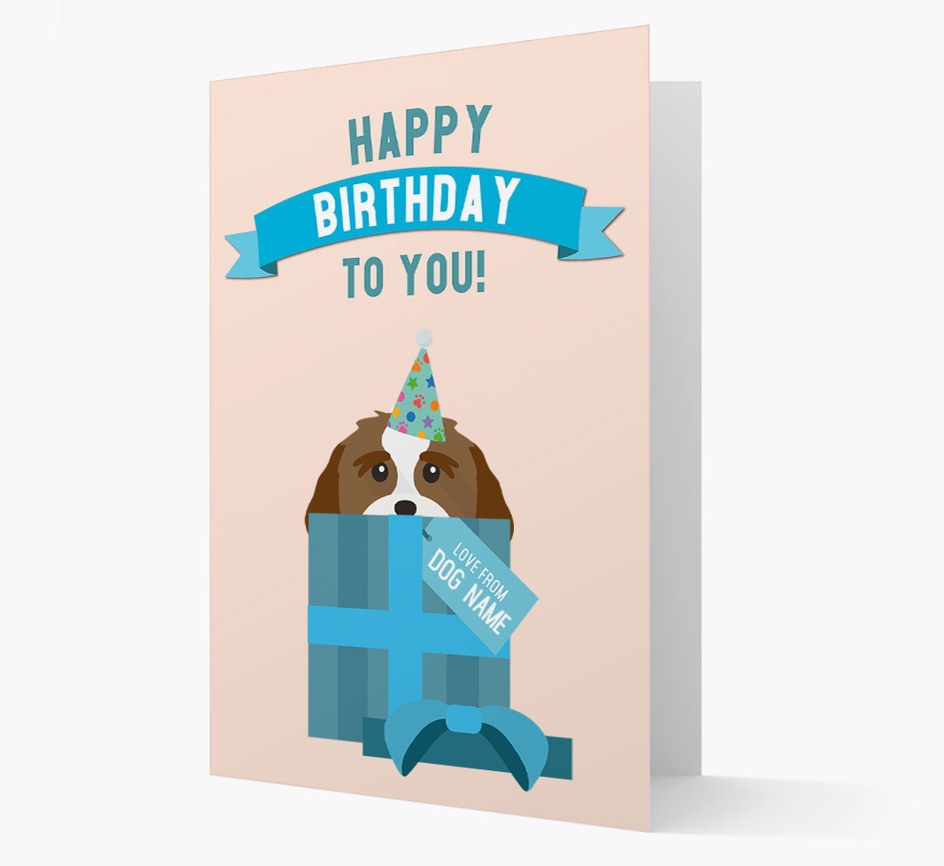 Personalised 'Happy Birthday to you! Love {dogsName}' Card