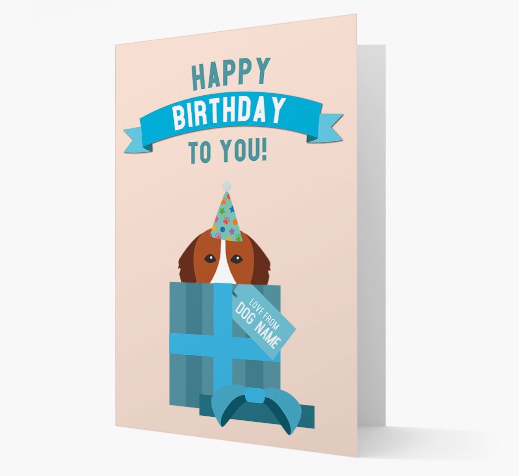 Personalised 'Happy Birthday to you! Love {dogsName}' Card