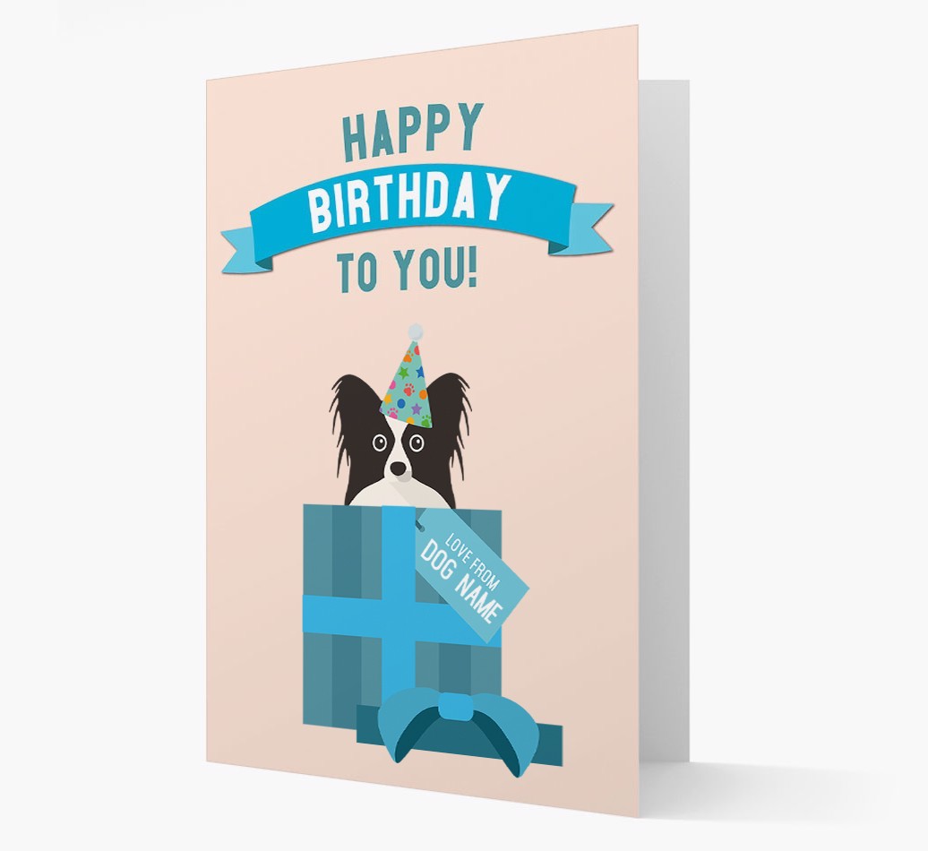 Personalised 'Happy Birthday to you! Love {dogsName}' Card