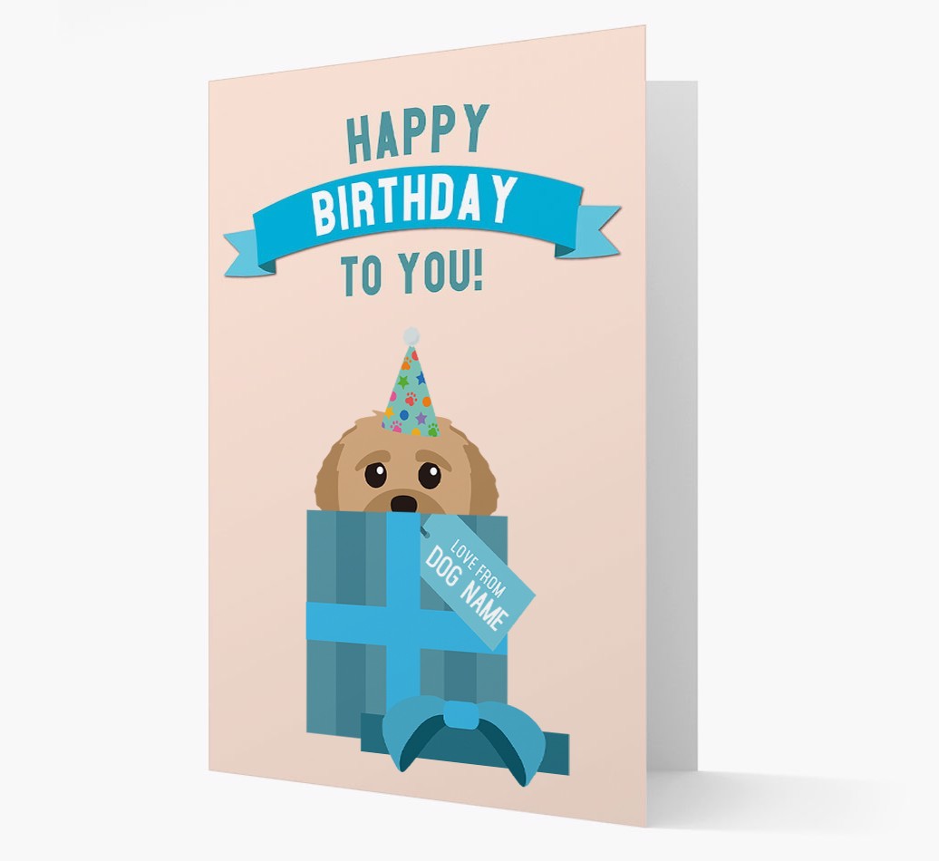 Personalised 'Happy Birthday to you! Love {dogsName}' Card