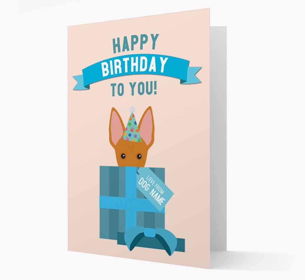 Personalised 'Happy Birthday to you! Love {dogsName}' Card