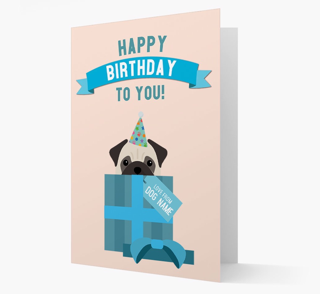 Personalised 'Happy Birthday to you! Love {dogsName}' Card