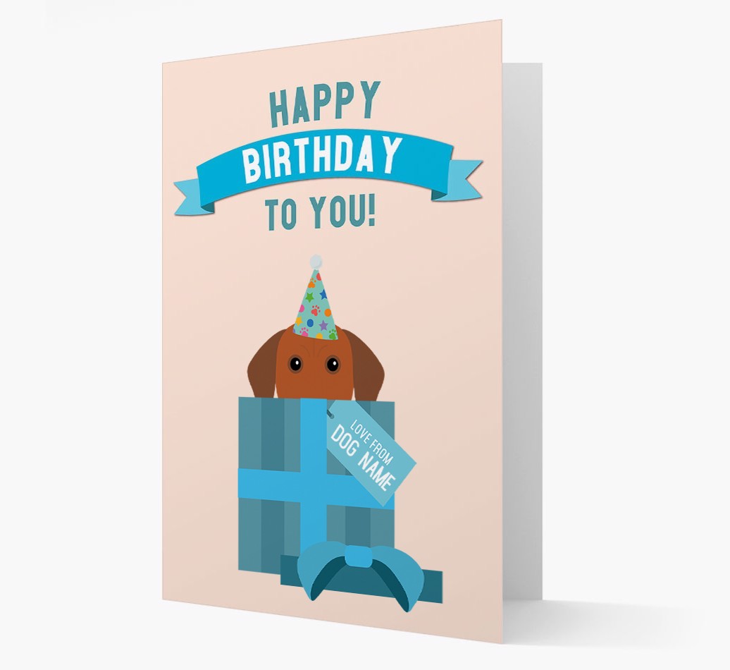 Personalised 'Happy Birthday to you! Love {dogsName}' Card