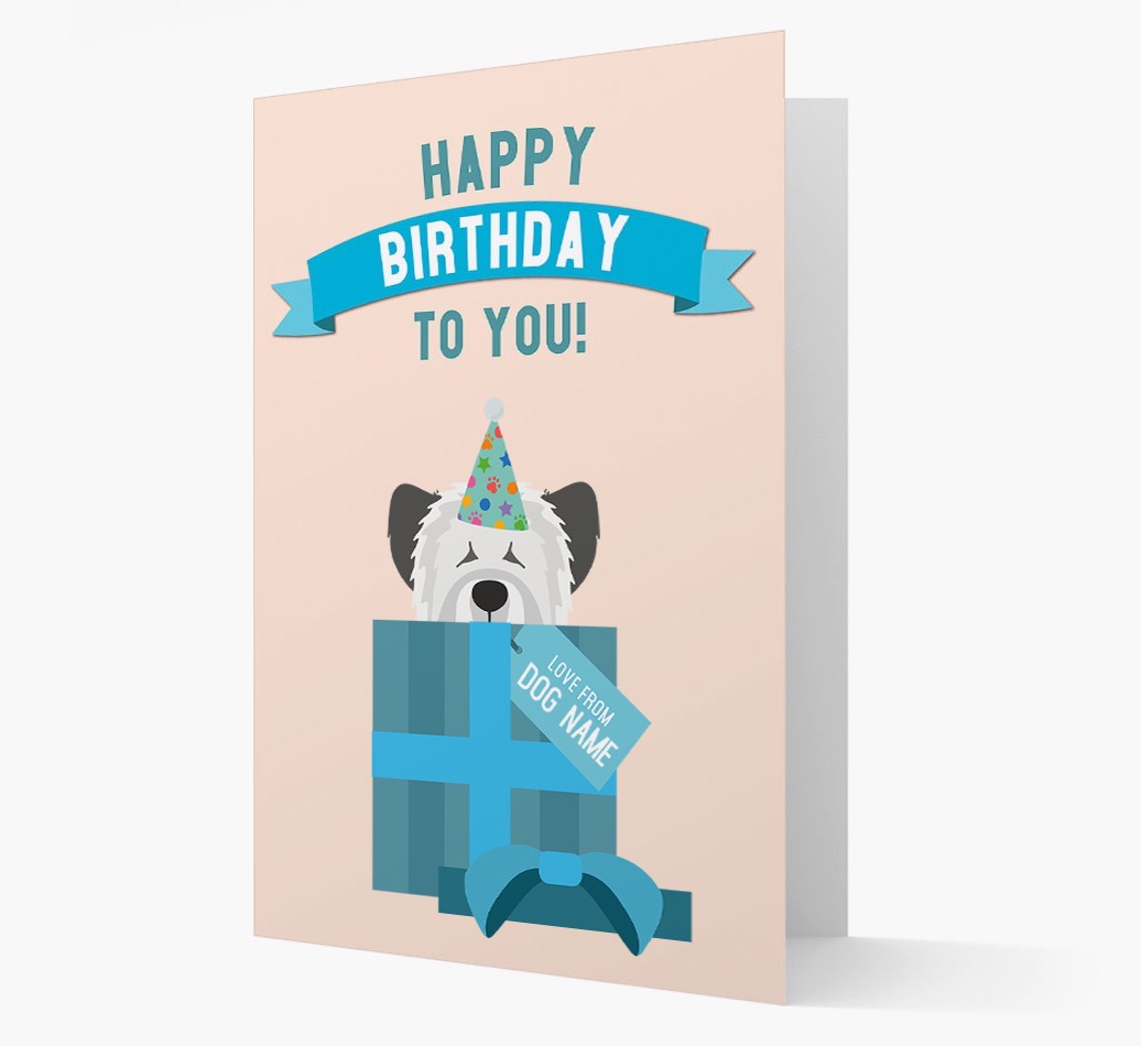 Personalised 'Happy Birthday to you! Love {dogsName}' Card