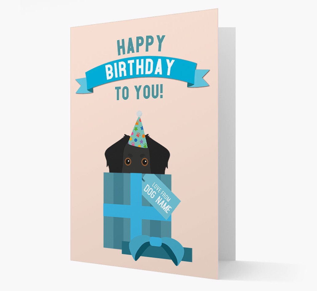 Personalised 'Happy Birthday to you! Love {dogsName}' Card