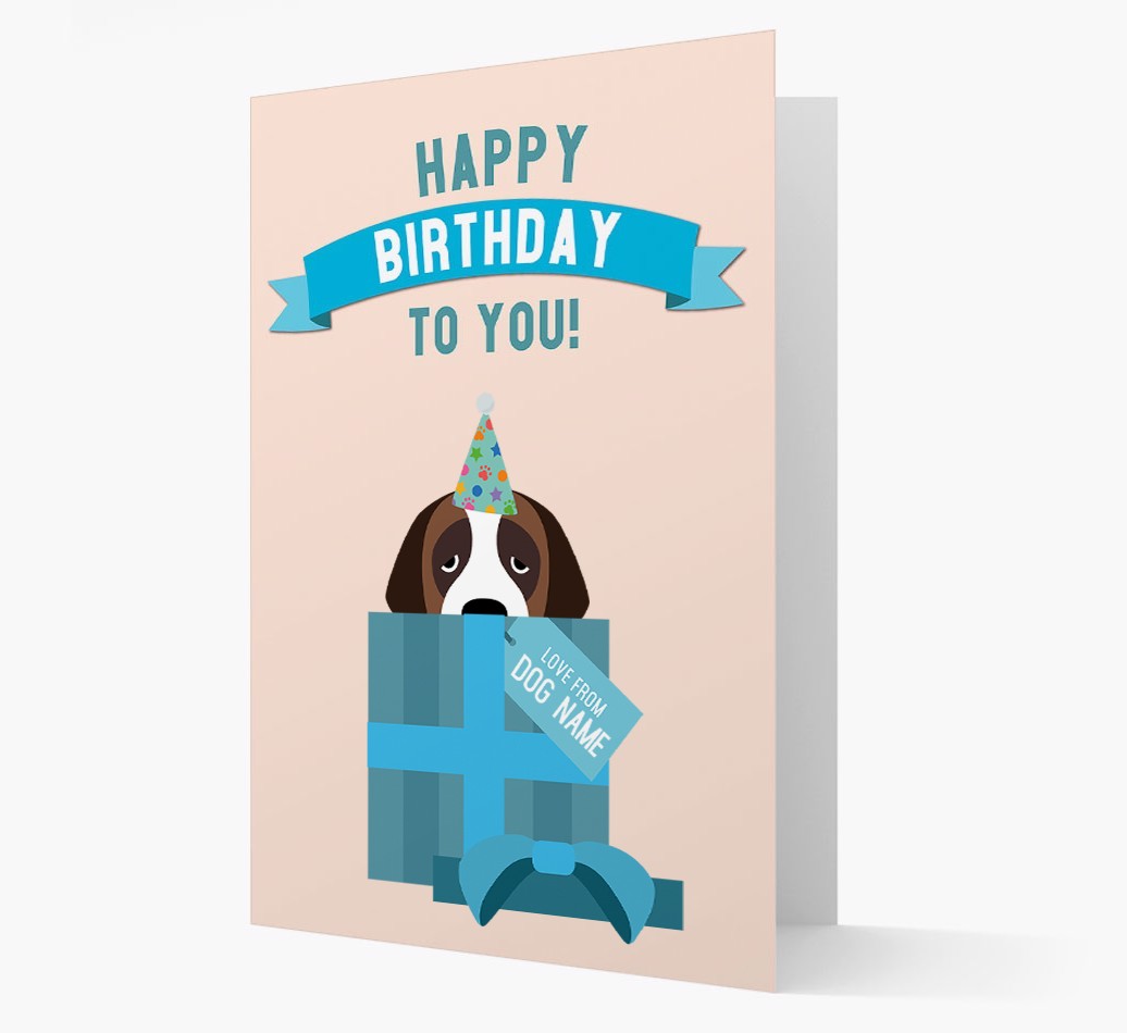 Personalised 'Happy Birthday to you! Love {dogsName}' Card
