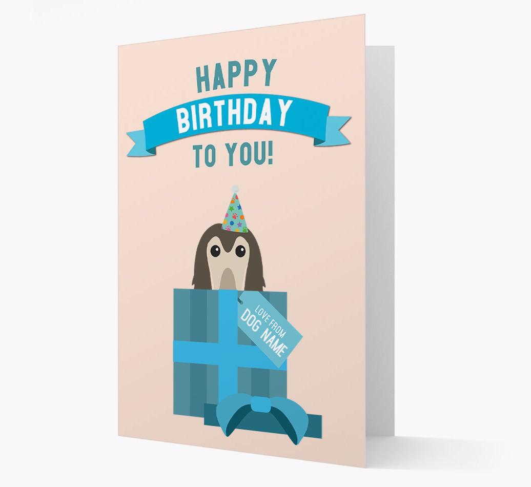 Personalized 'Happy Birthday to you! Love {dogsName}' Card