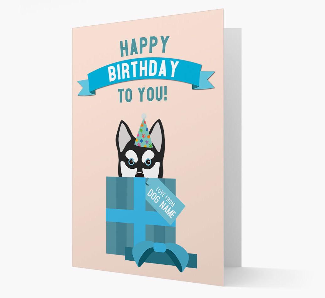 Personalized 'Happy Birthday to you! Love {dogsName}' Card