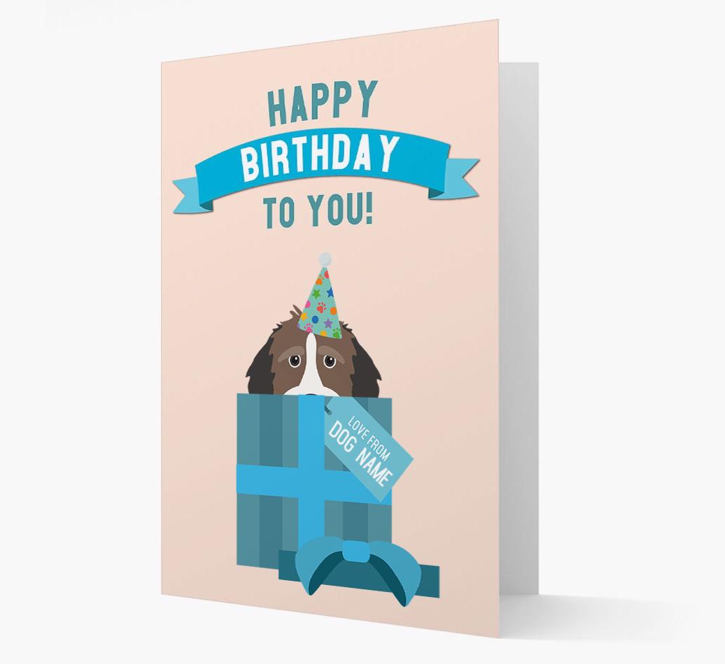 Personalized 'Happy Birthday to you! Love {dogsName}' Card