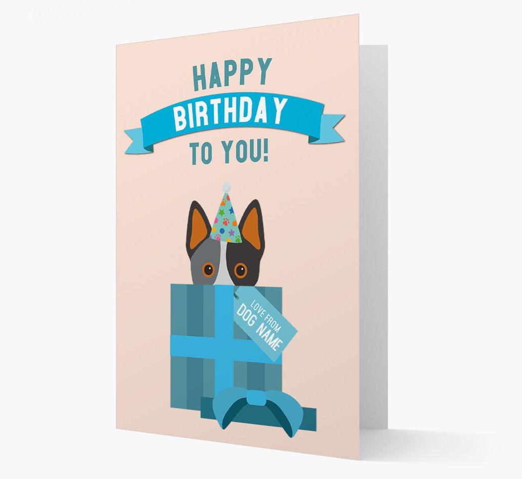 Personalized 'Happy Birthday to you! Love {dogsName}' Card