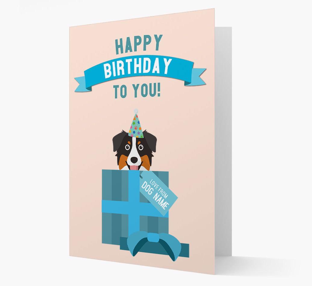 Personalized 'Happy Birthday to you! Love {dogsName}' Card