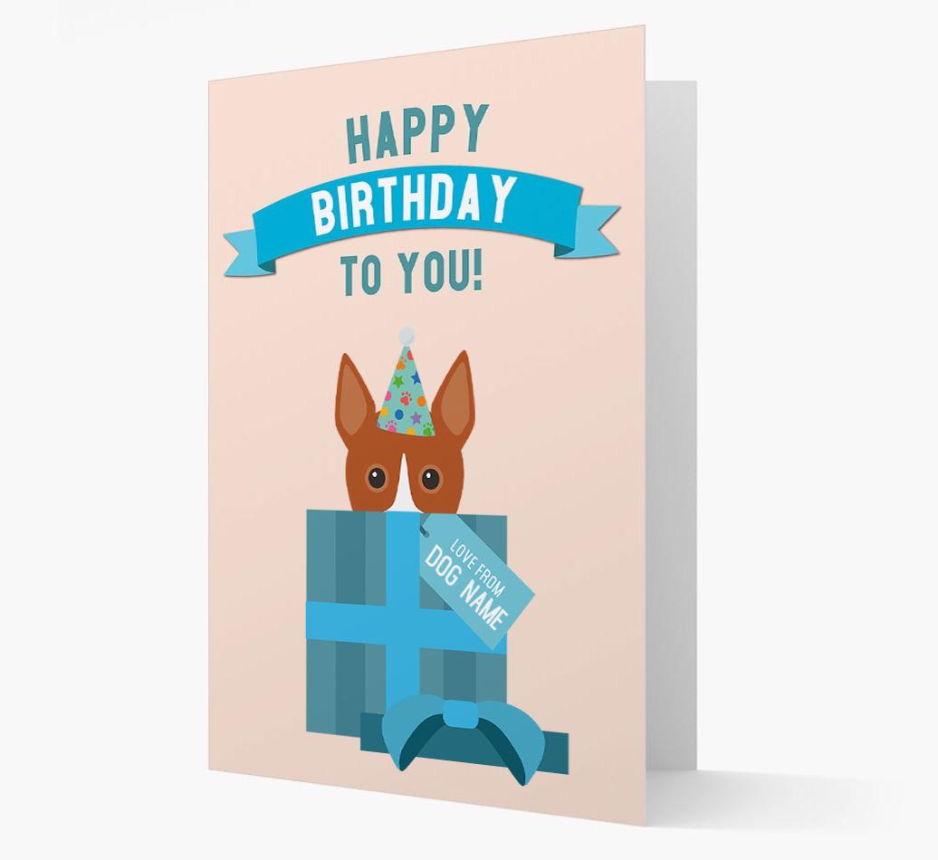 Personalized 'Happy Birthday to you! Love {dogsName}' Card