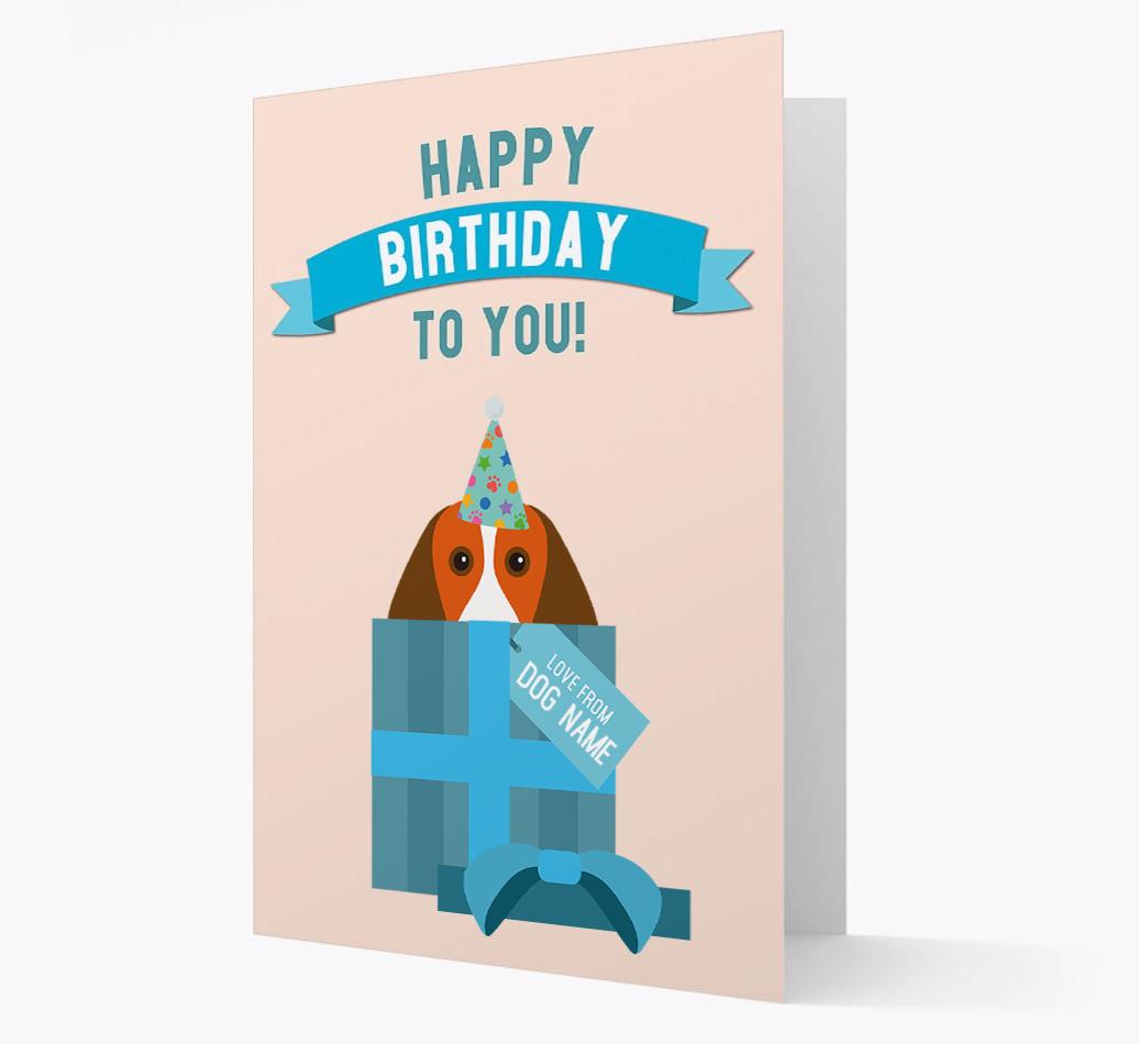 Personalized 'Happy Birthday to you! Love {dogsName}' Card