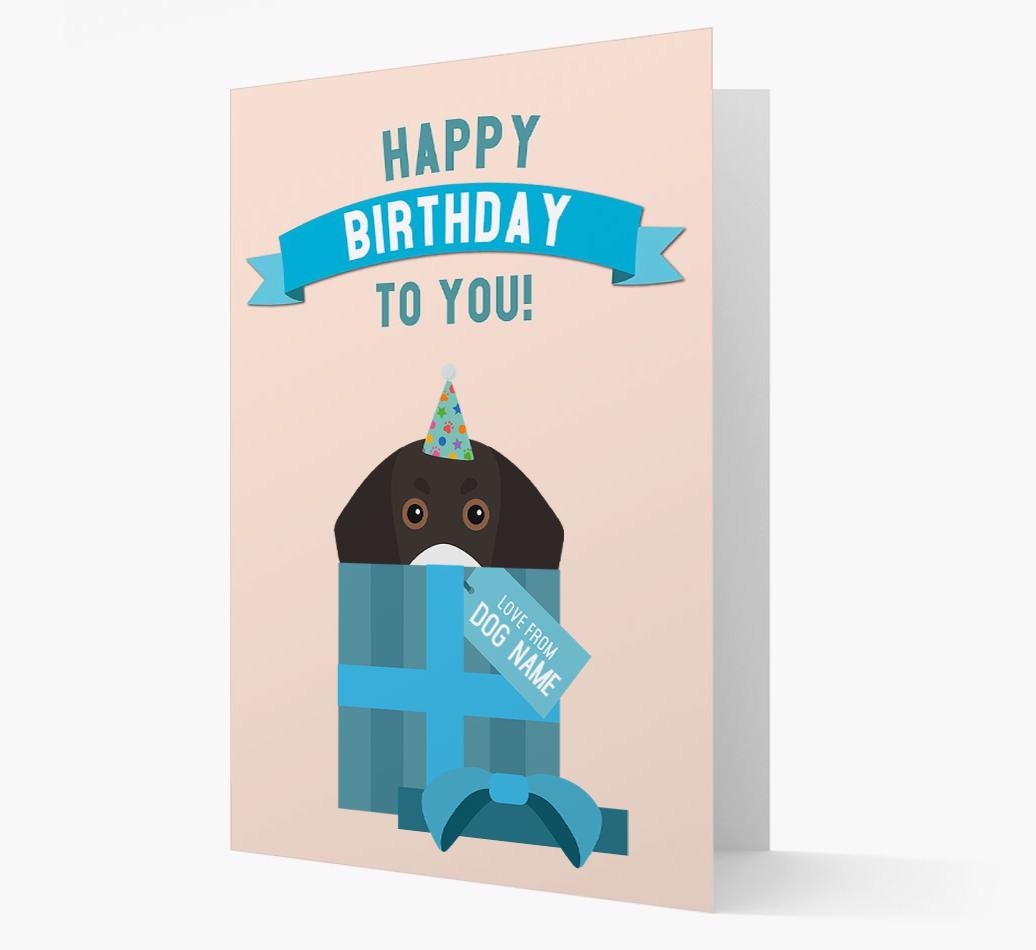 Personalized 'Happy Birthday to you! Love {dogsName}' Card