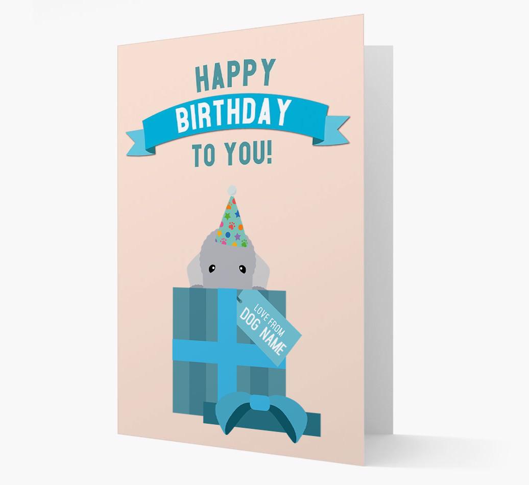 Personalized 'Happy Birthday to you! Love {dogsName}' Card