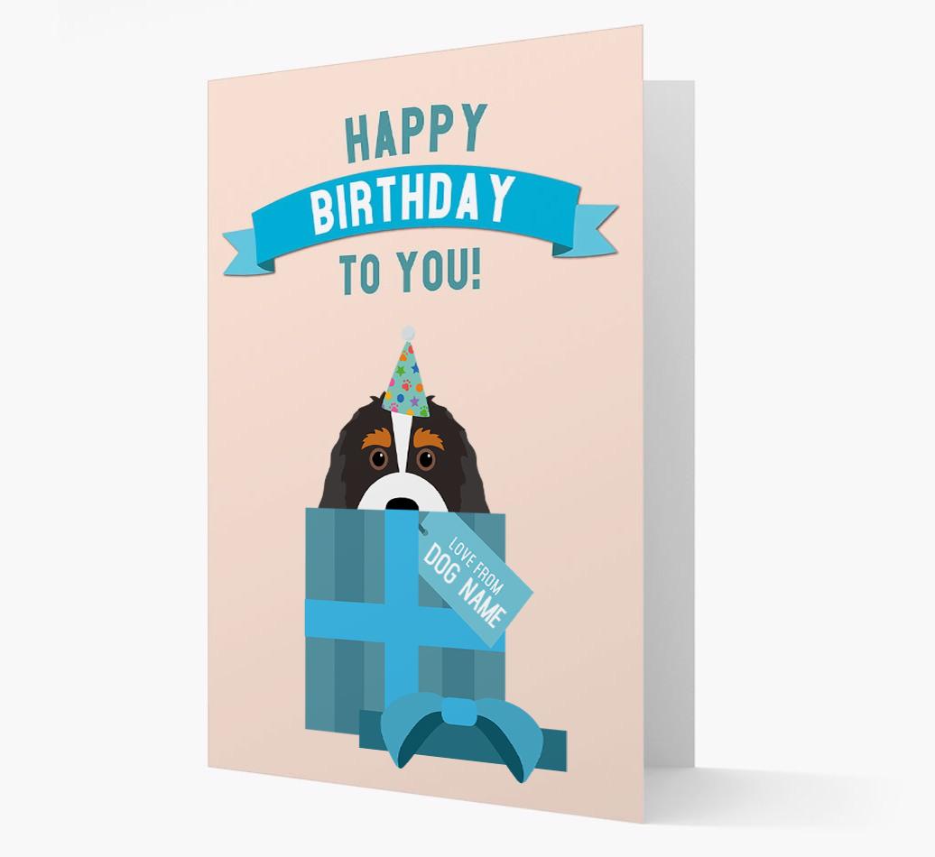 Personalized 'Happy Birthday to you! Love {dogsName}' Card