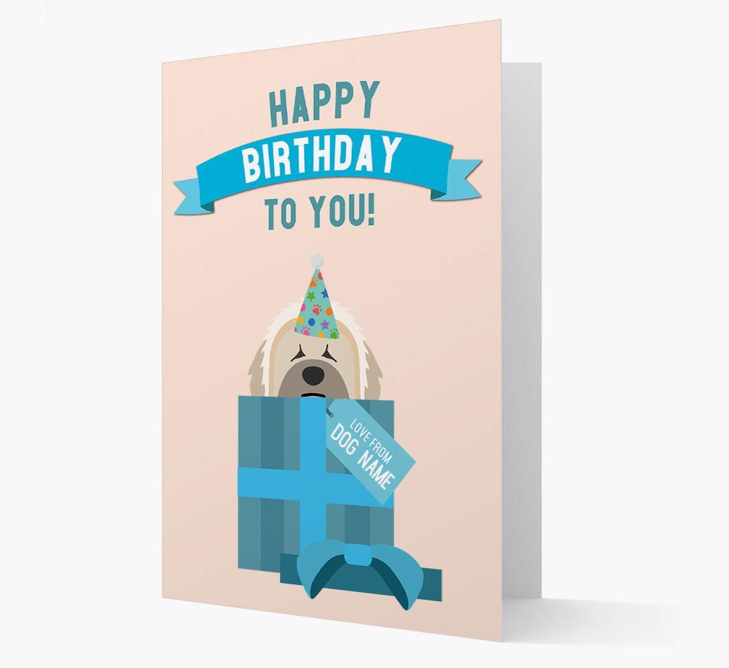 Personalized 'Happy Birthday to you! Love {dogsName}' Card
