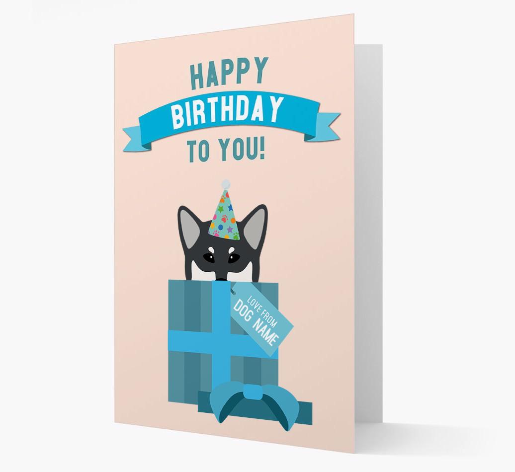 Personalized 'Happy Birthday to you! Love {dogsName}' Card