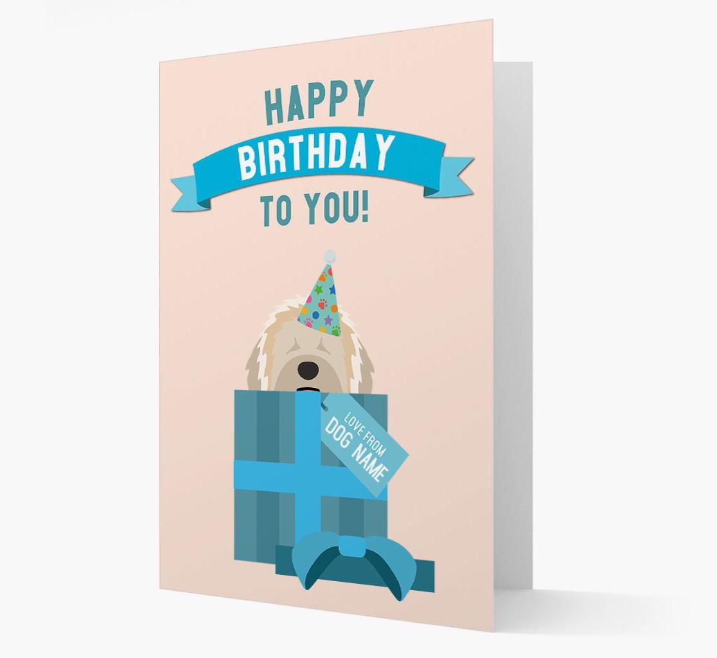 Personalized 'Happy Birthday to you! Love {dogsName}' Card