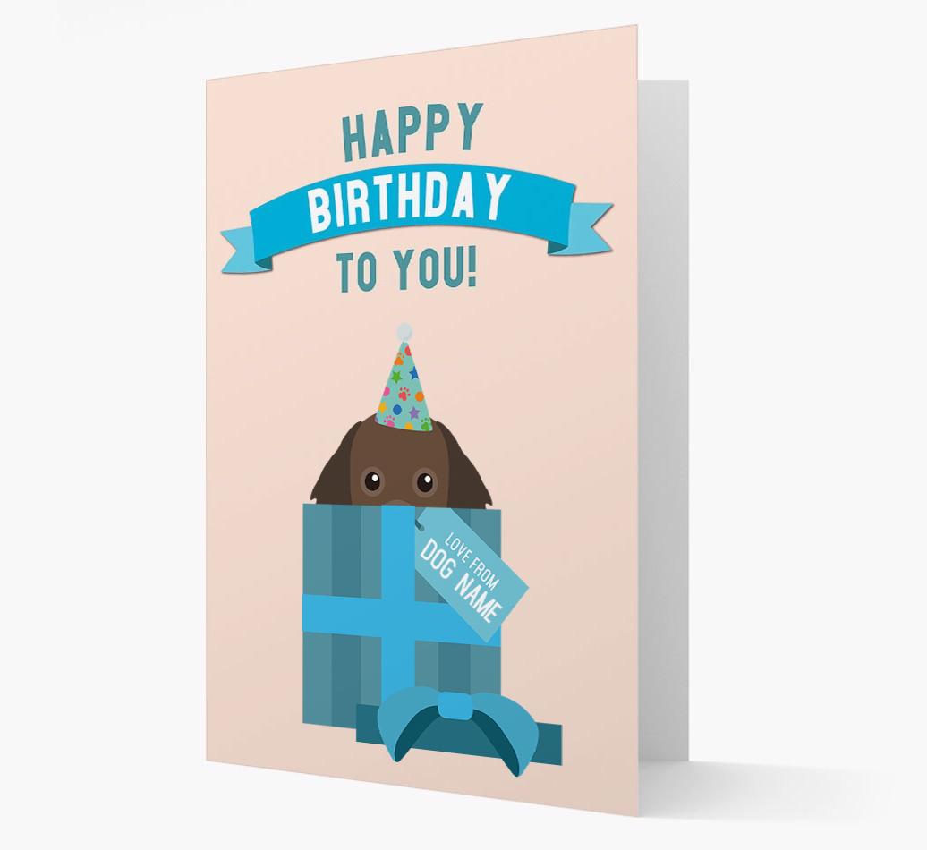 Personalized 'Happy Birthday to you! Love {dogsName}' Card