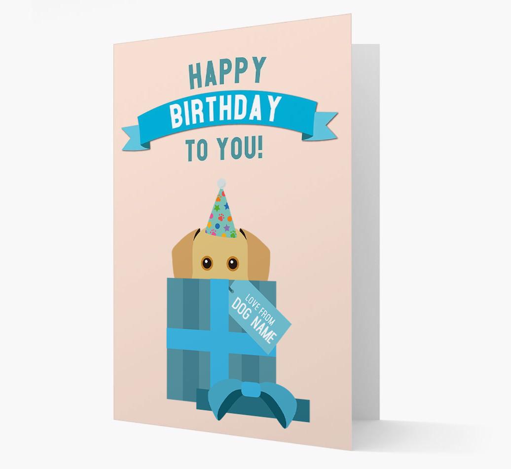 Personalized 'Happy Birthday to you! Love {dogsName}' Card