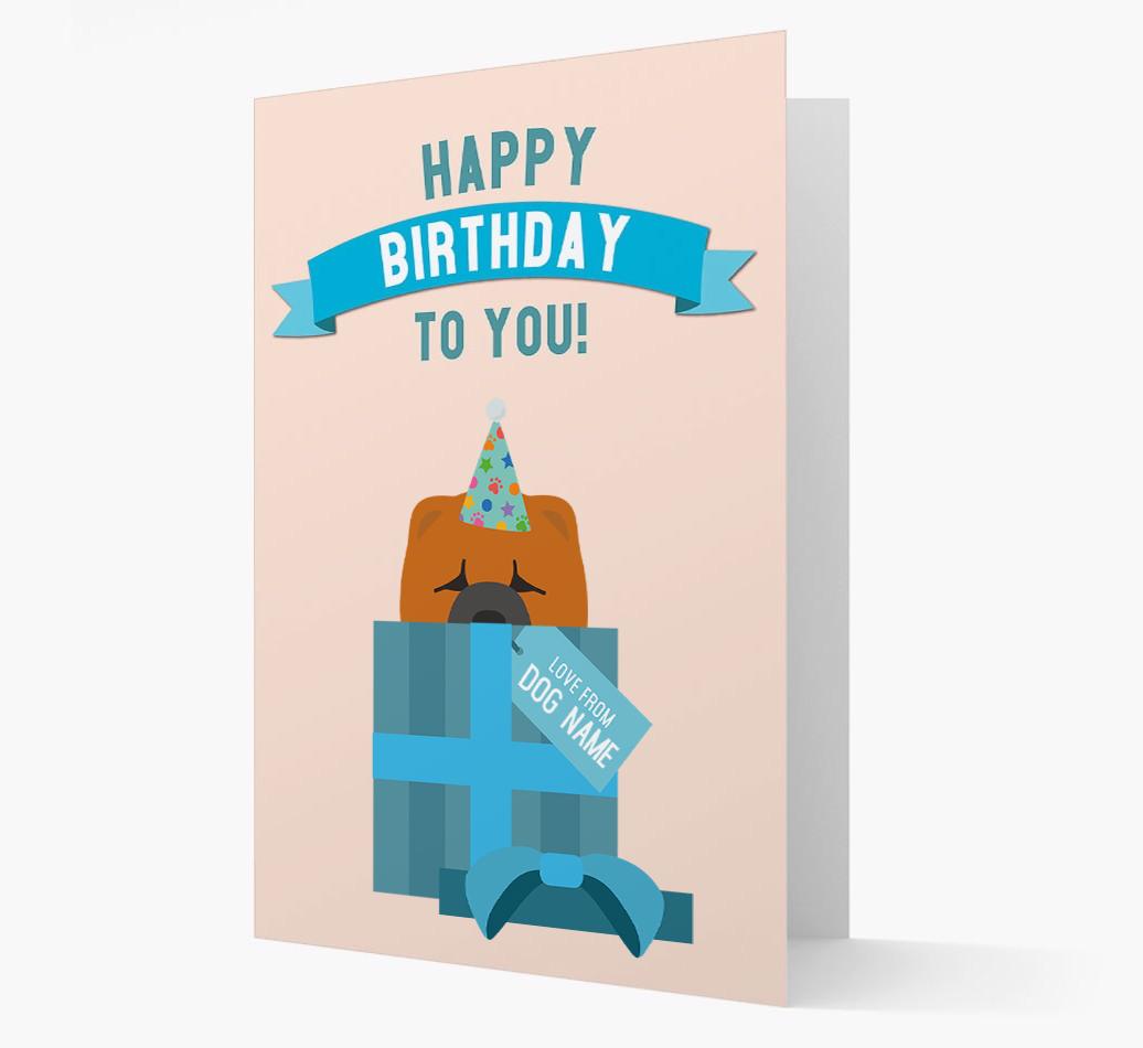 Personalized 'Happy Birthday to you! Love {dogsName}' Card