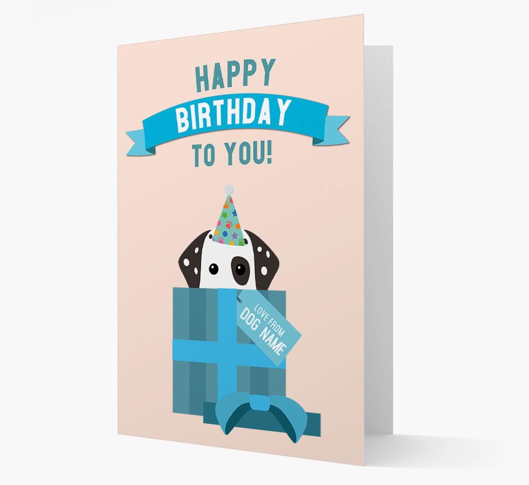 Personalized 'Happy Birthday to you! Love {dogsName}' Card