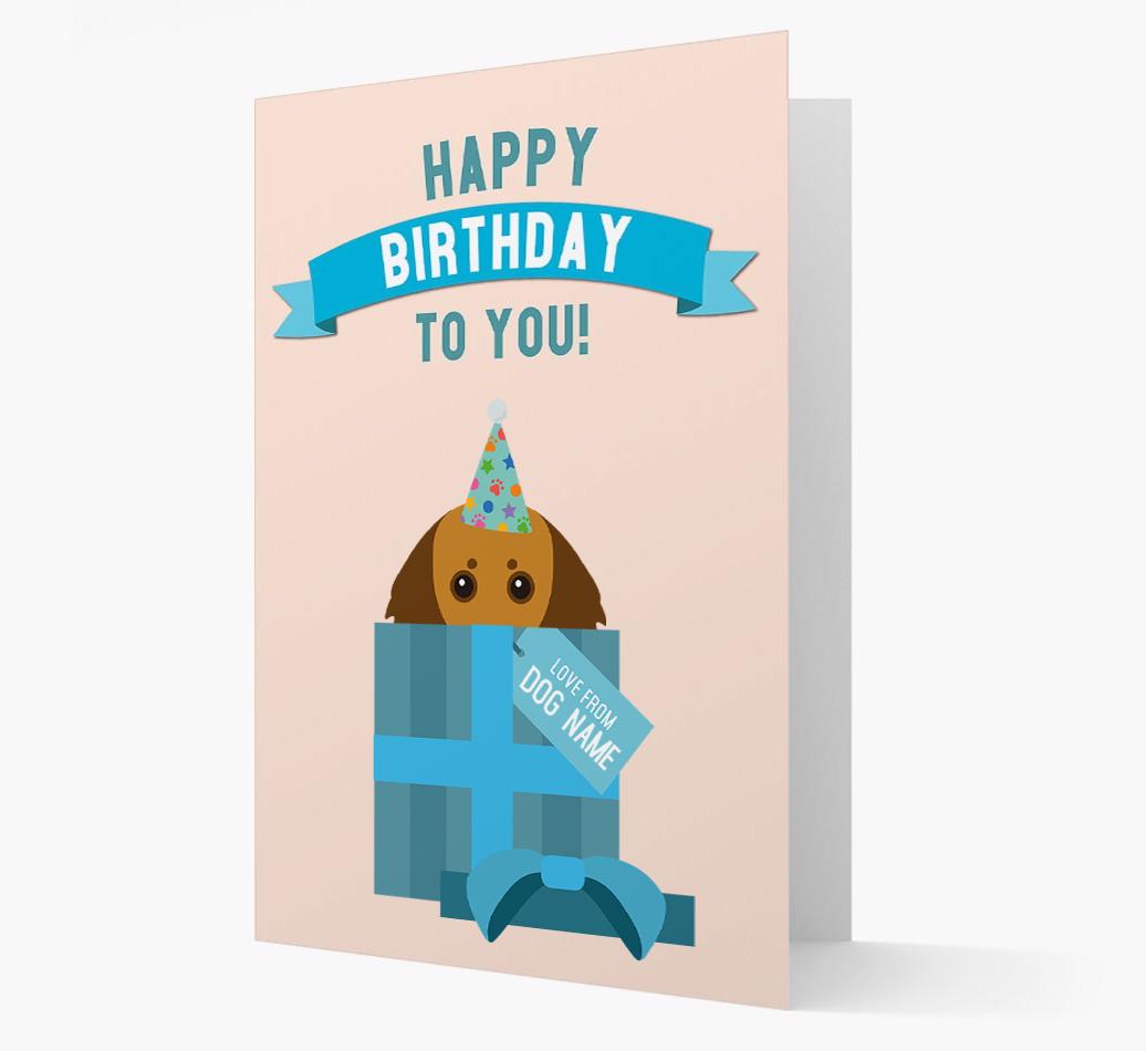 Personalized 'Happy Birthday to you! Love {dogsName}' Card