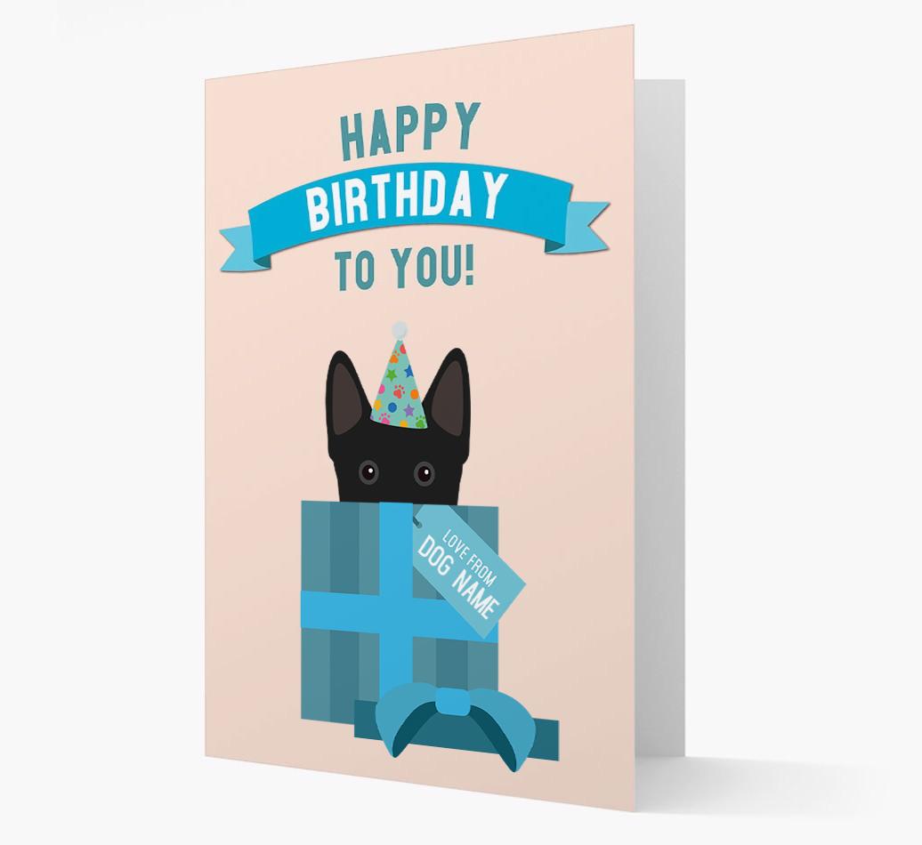 Personalized 'Happy Birthday to you! Love {dogsName}' Card