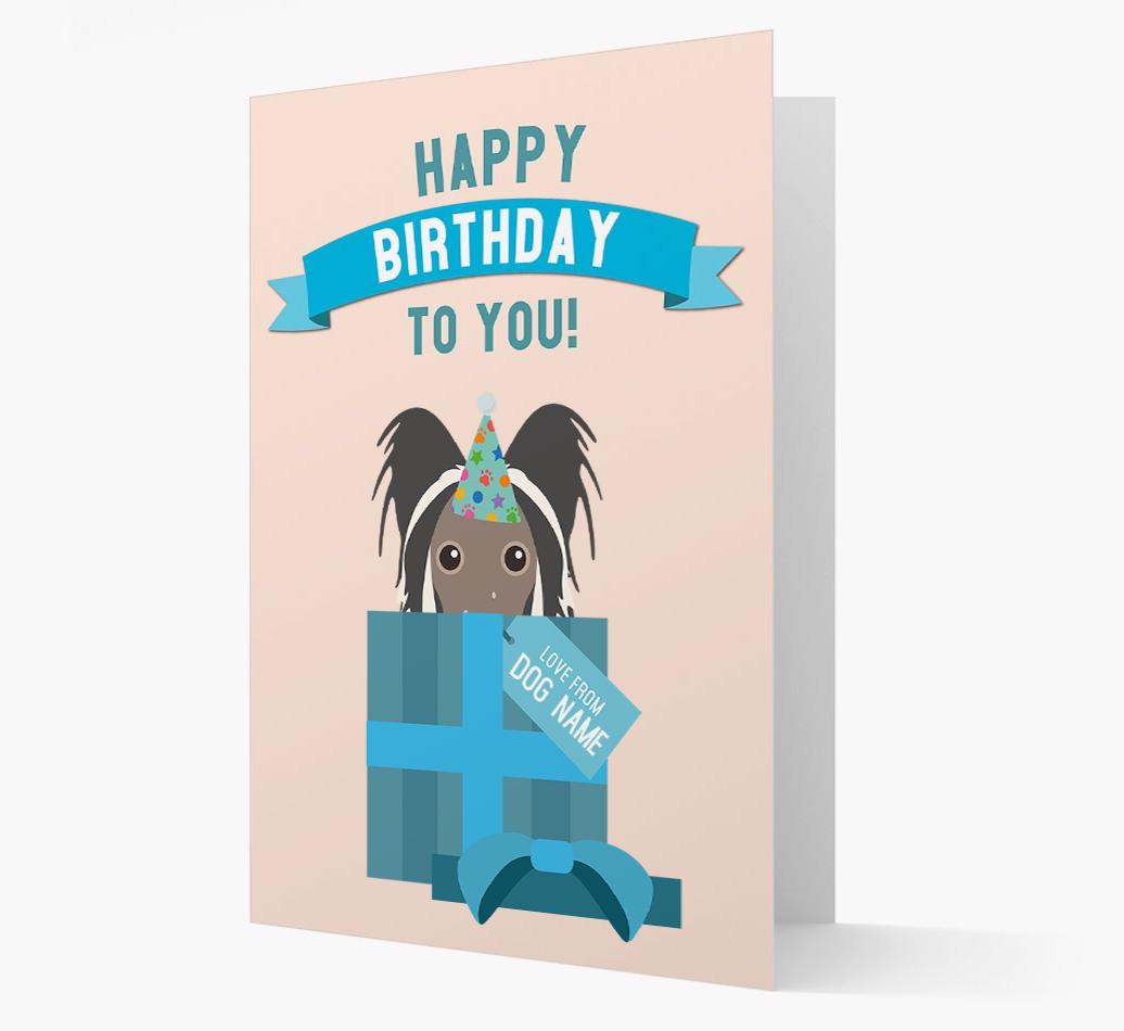 Personalized 'Happy Birthday to you! Love {dogsName}' Card