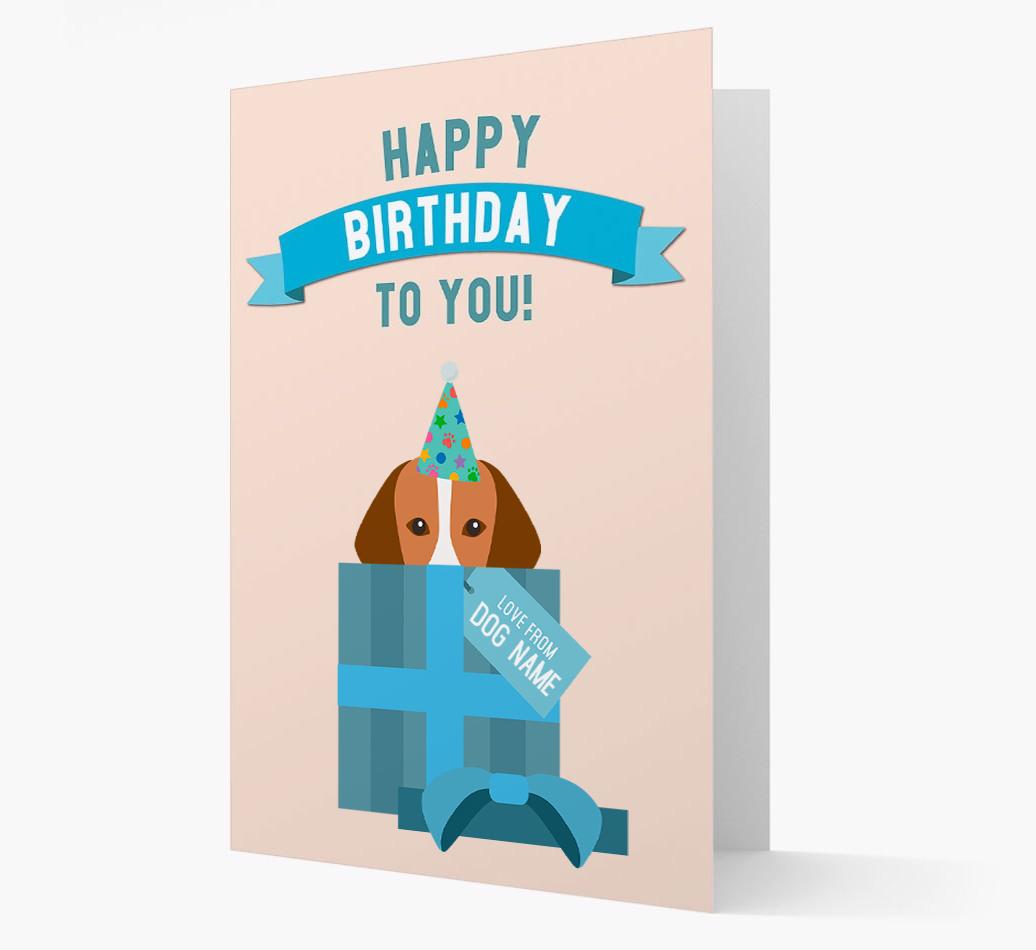 Personalized 'Happy Birthday to you! Love {dogsName}' Card
