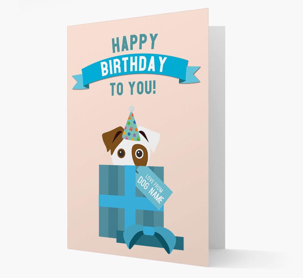 Personalized 'Happy Birthday to you! Love {dogsName}' Card