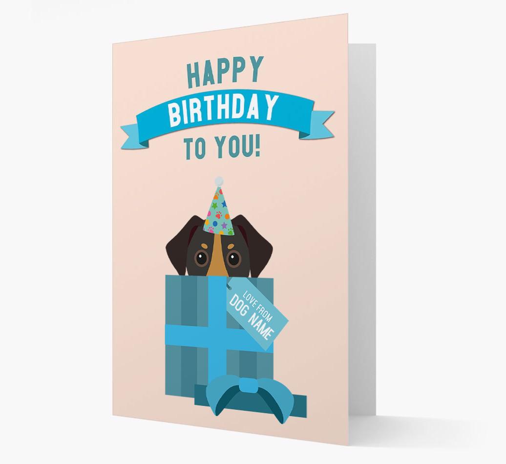 Personalized 'Happy Birthday to you! Love {dogsName}' Card
