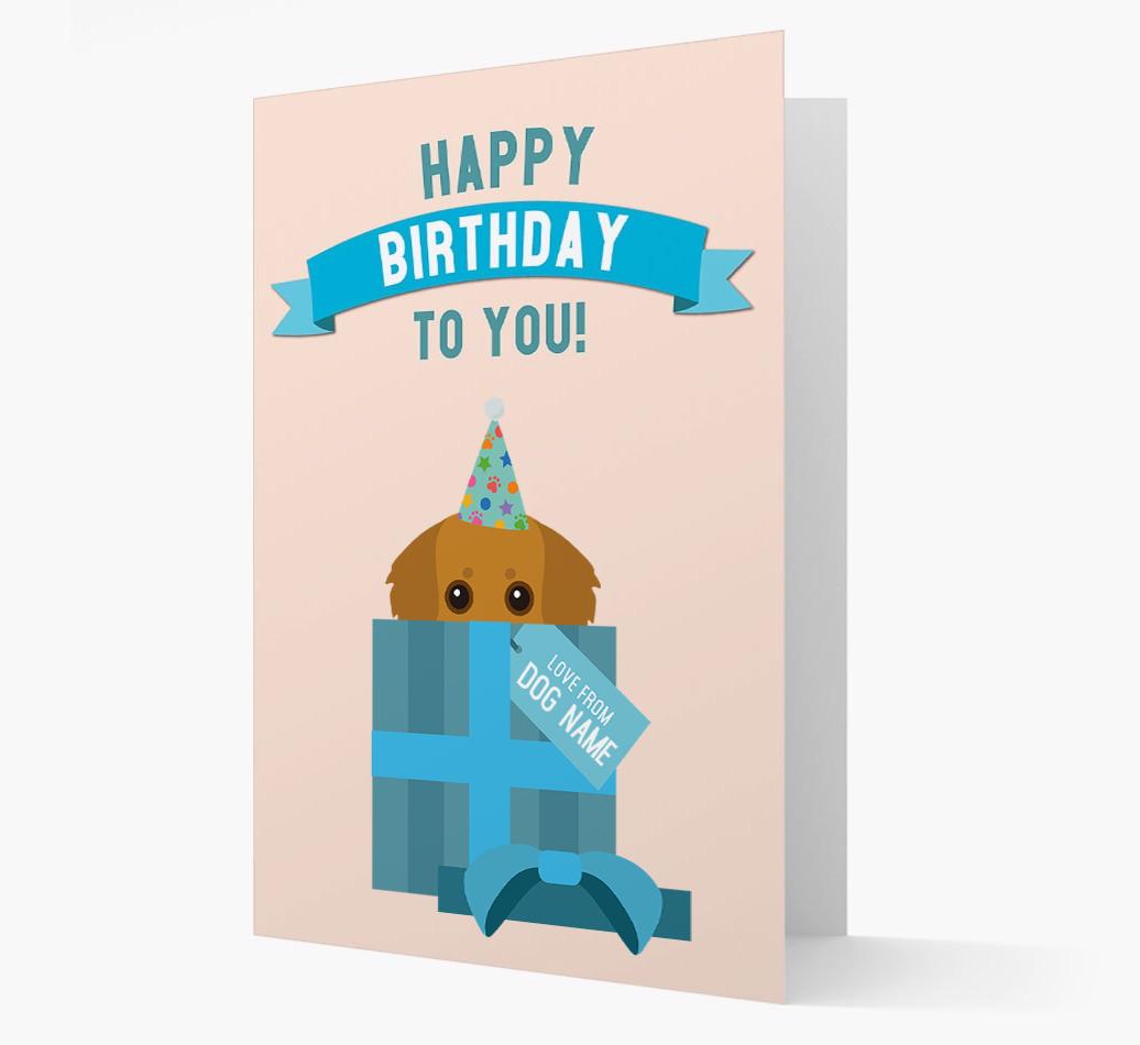 Personalized 'Happy Birthday to you! Love {dogsName}' Card