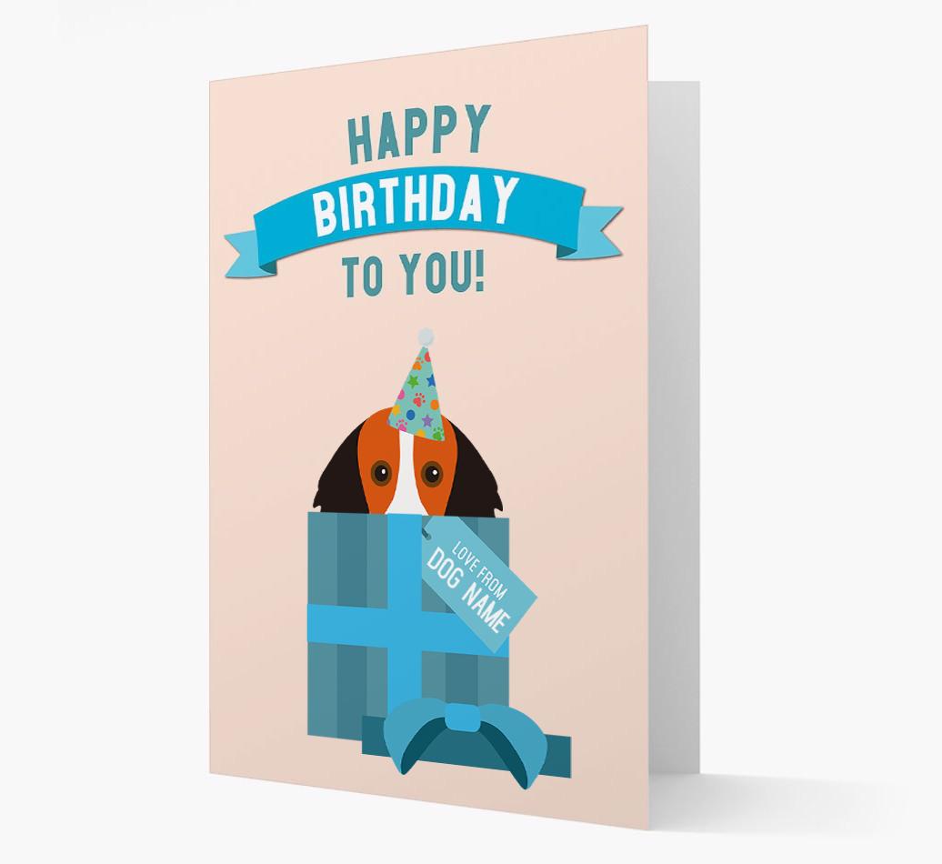 Personalized 'Happy Birthday to you! Love {dogsName}' Card