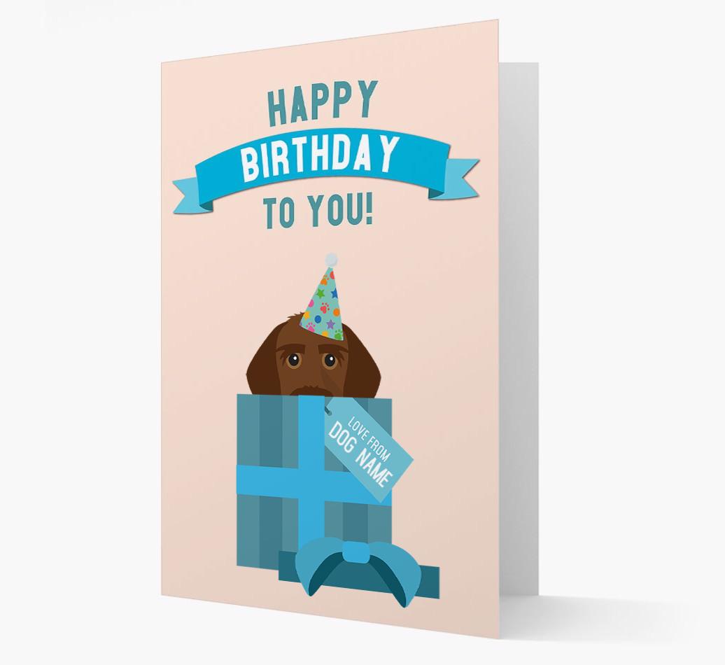 Personalized 'Happy Birthday to you! Love {dogsName}' Card