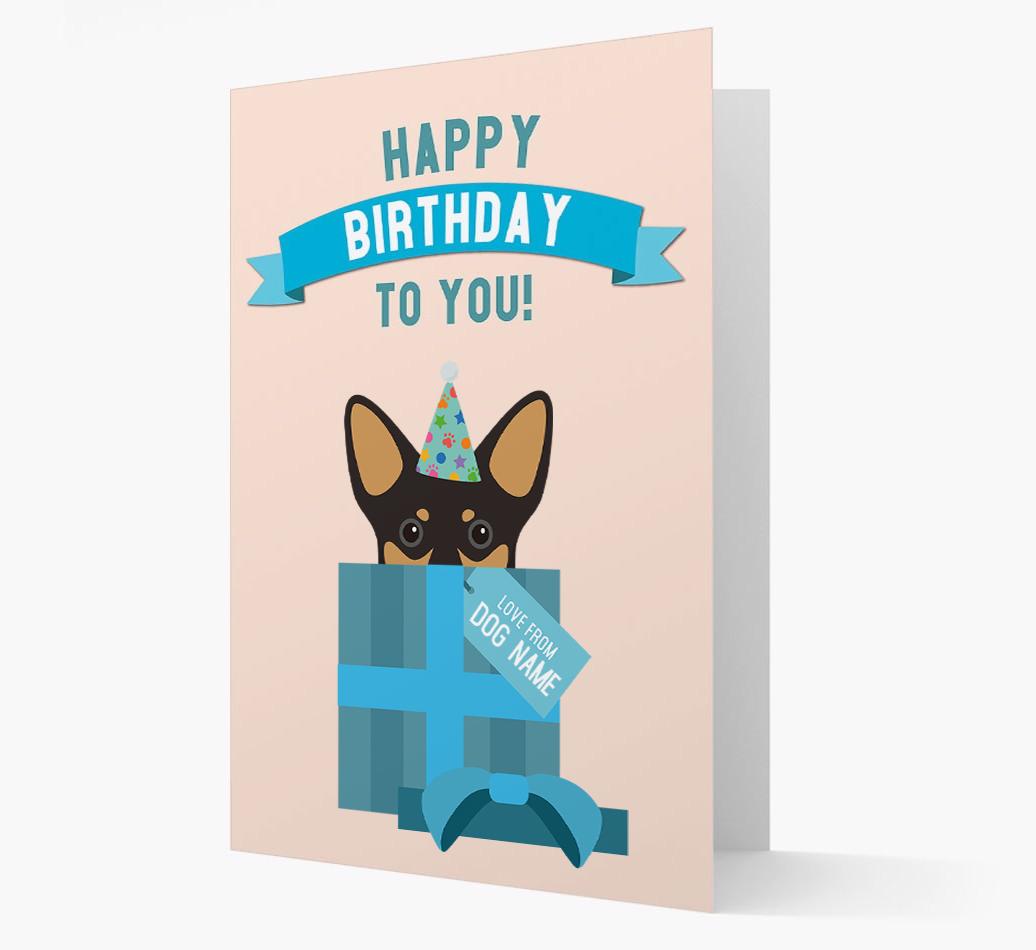 Personalized 'Happy Birthday to you! Love {dogsName}' Card