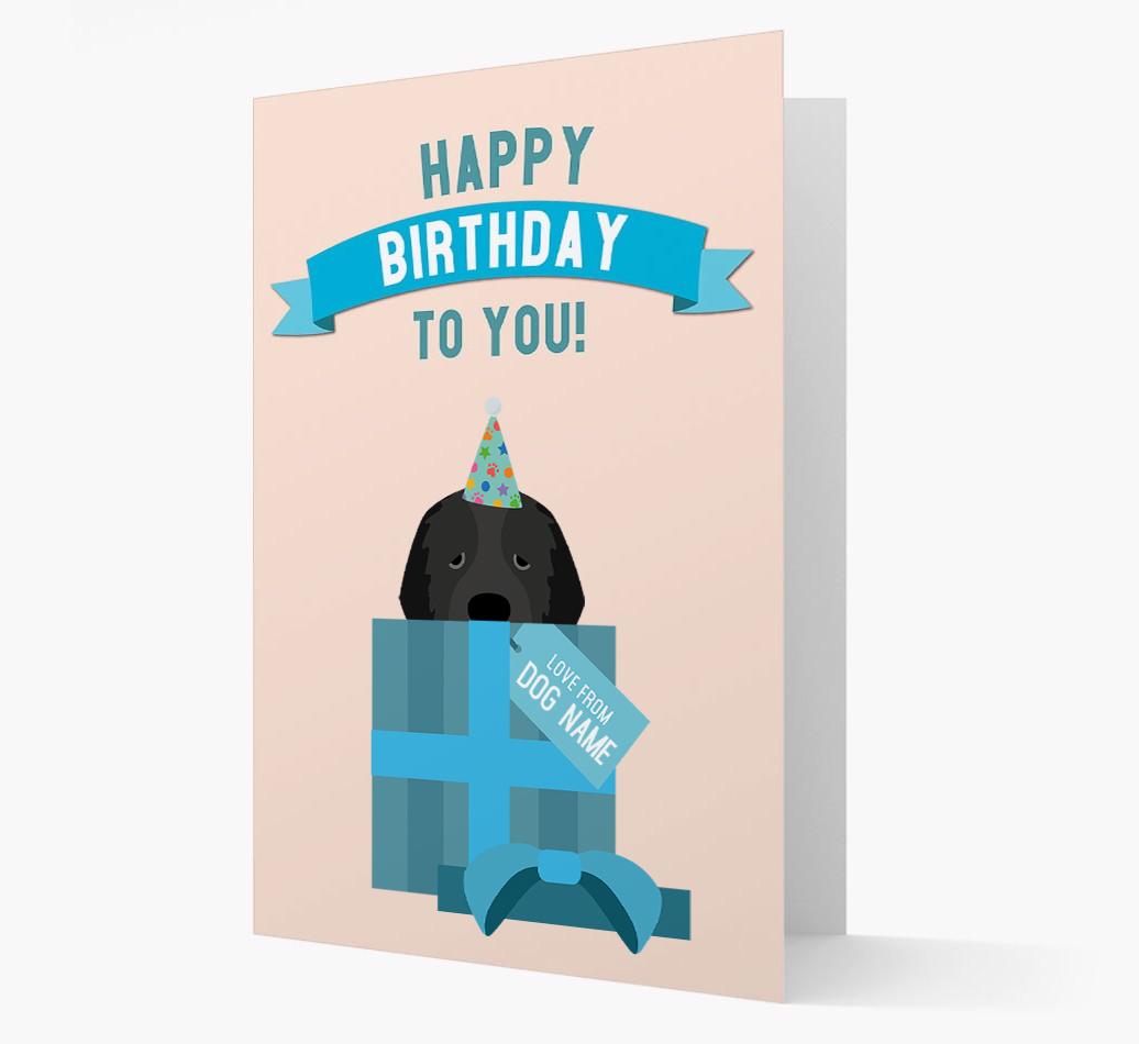 Personalized 'Happy Birthday to you! Love {dogsName}' Card