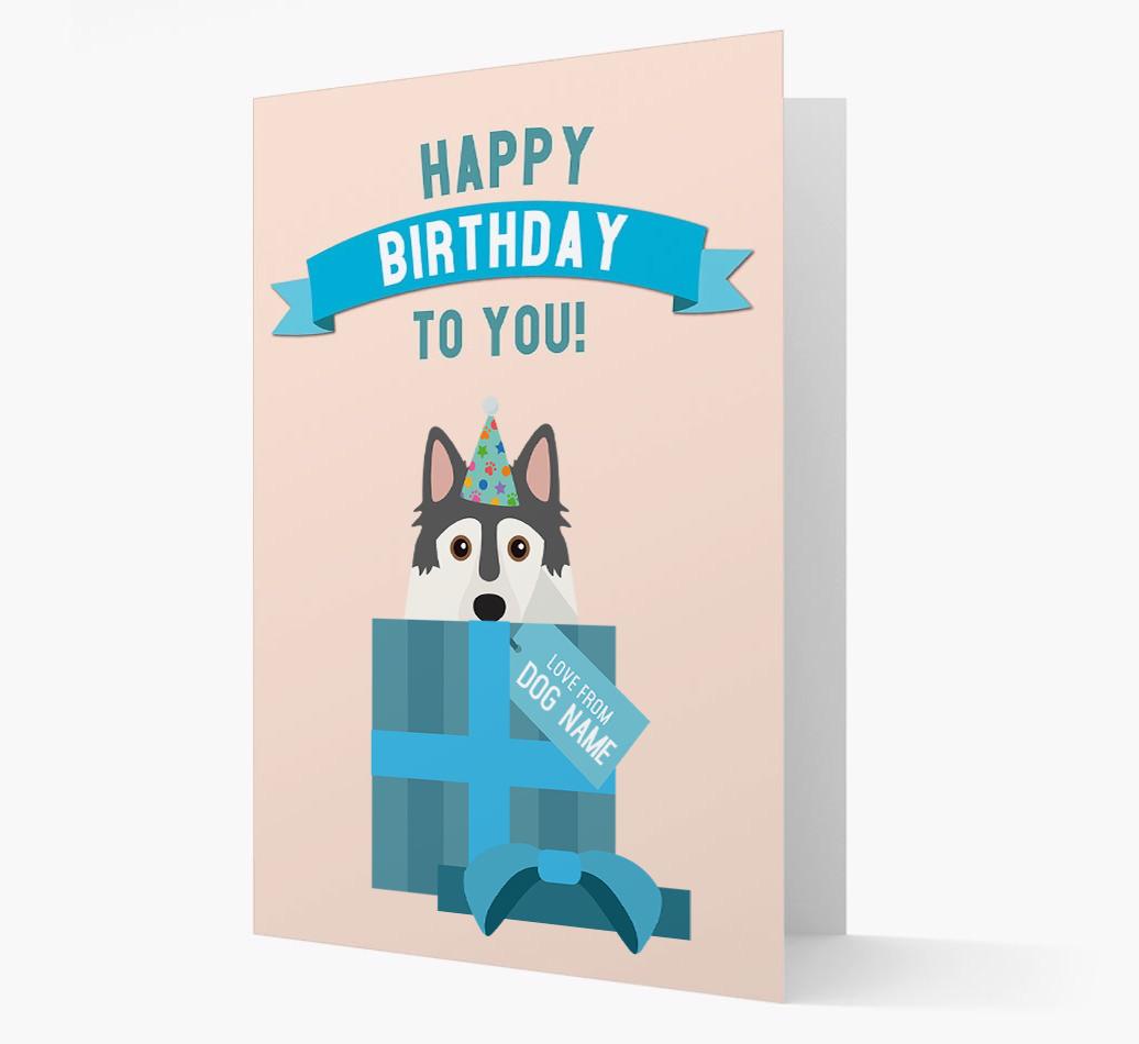 Personalized 'Happy Birthday to you! Love {dogsName}' Card