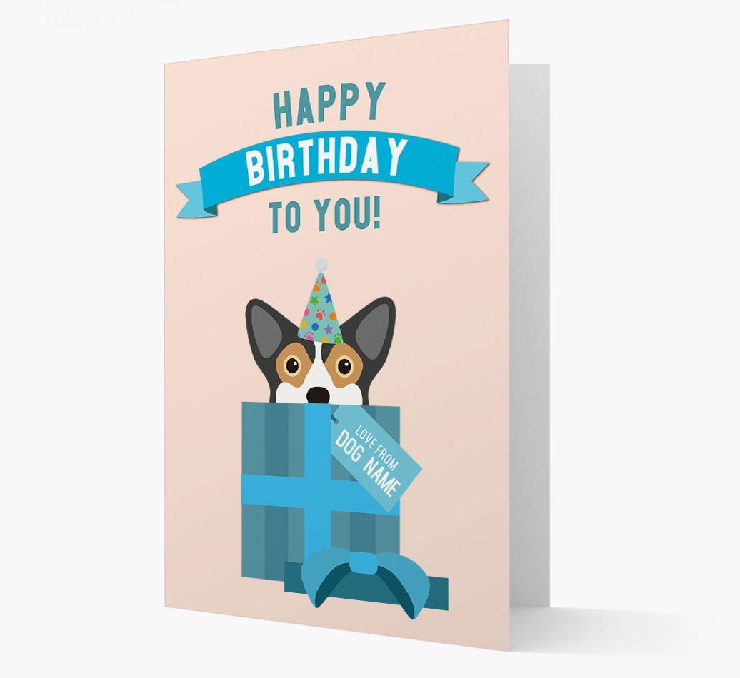 Personalized 'Happy Birthday to you! Love {dogsName}' Card