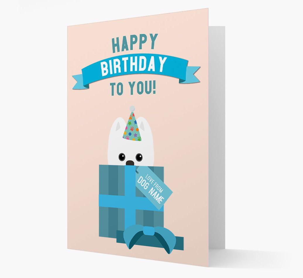 Personalized 'Happy Birthday to you! Love {dogsName}' Card